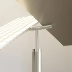 Lucande LED-gulvlampe Parthena, nikkel, metal, 180 cm