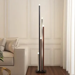 Lucande LED-gulvlampe Stoika, 150 cm, 5 lyskilder, metal