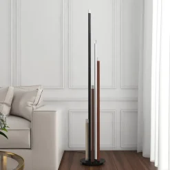 Lucande LED-gulvlampe Stoika, 150 cm, 5 lyskilder, metal