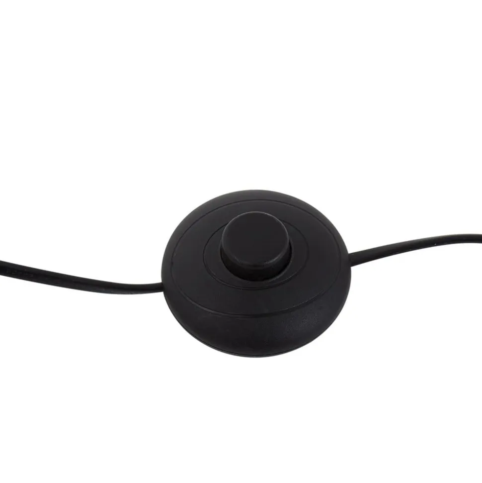 Lucande LED-gulvlampe Tarell, hvid/nikkel, 146 cm, dæmpbar