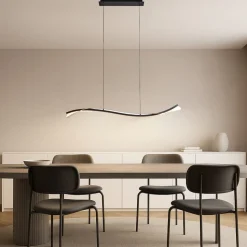 Lucande LED-hængelampe Alevia, sort/guld, CCT