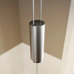 Lucande LED-hængelampe Arnik, 120 cm, nikkelfarvet, dæmpbar