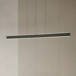 Lucande LED-hængelampe Arvon, sort, 117 cm, dæmpbar, CCT