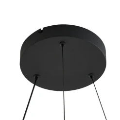 Lucande LED-hængelampe Daelor, sort/alu, CCT, dæmpbar