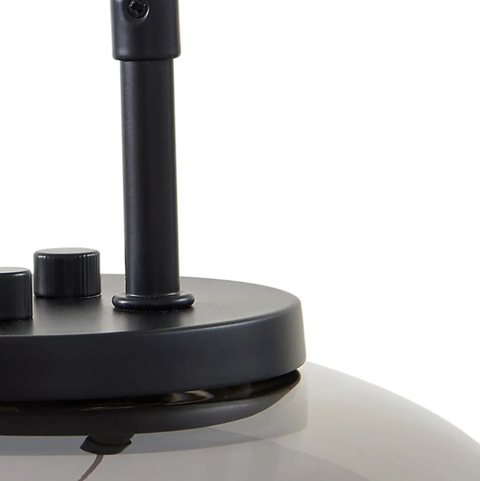 Lucande LED-hængelampe Dain, 3 lyskilder, røggrå, glas