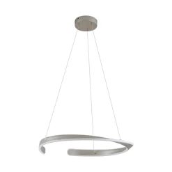 Lucande LED-hængelampe Eloura, sølv, Ø58cm, metal, CCT