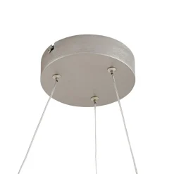 Lucande LED-hængelampe Eloura, sølv, Ø58cm, metal, CCT