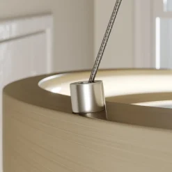 Lucande LED-hængelampe Gunbritt, Ø 80 cm, sølv, dæmpbar