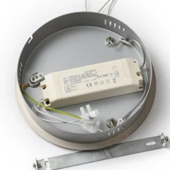 Lucande LED-hængelampe Gunbritt, Ø 80 cm, sølv, dæmpbar