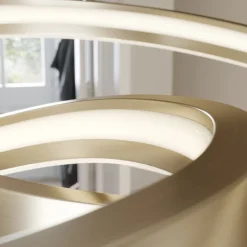 Lucande LED-hængelampe Gunbritt, Ø 80 cm, sølv, dæmpbar