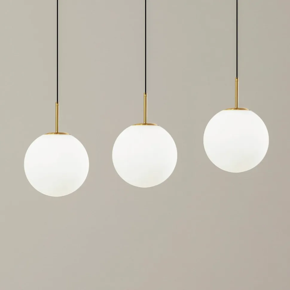 Lucande LED-hængelampe Joran, 3 lyskilder, hvid, glas