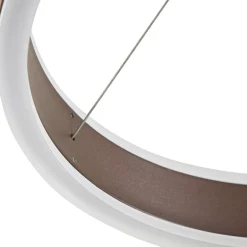 Lucande LED-hængelampe Kolo, 114 cm, 3 lyskilder, brun, dæmpbar