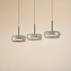 Lucande LED-hængelampe Martis, sort, 3 lyskilder, step-dæmpbar