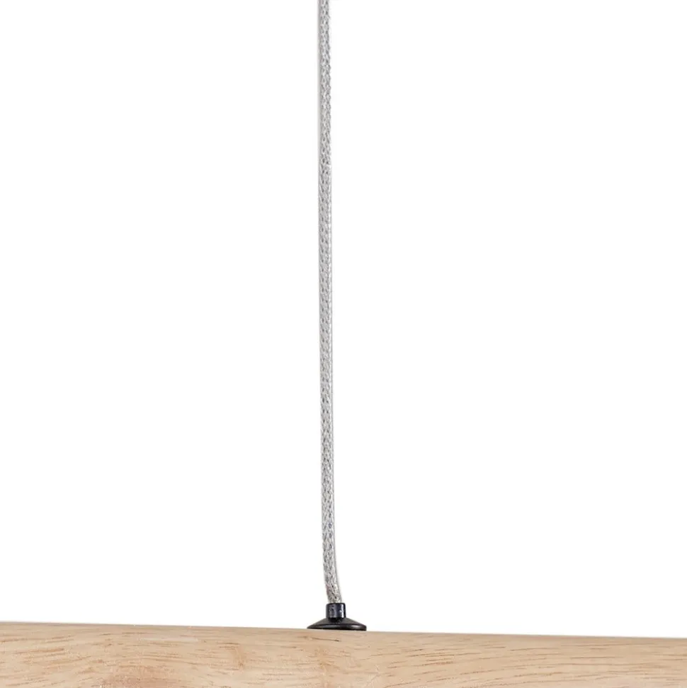 Lucande LED-hængelampe Maruta, træ, bjælke, 120 cm, 3000K