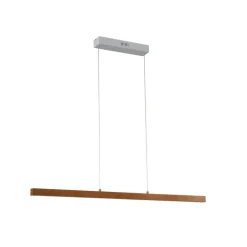 Lucande LED-hængelampe Nihalo, træ, 122 cm, dæmpbar, CCT