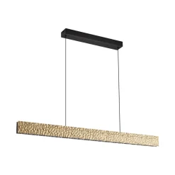 Lucande LED-hængelampe Nivara, 117 cm, guld, metal