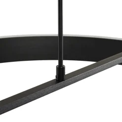 Lucande LED-hængelampe Rovan, Ø 60 cm, sort, CCT, dæmpbar