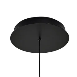 Lucande LED-hængelampe Rovan, Ø 60 cm, sort, CCT, dæmpbar