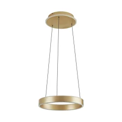 Lucande LED-hængelampe Tindra, Ø 40 cm, guld, dæmpbar