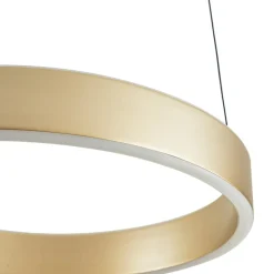Lucande LED-hængelampe Tindra, Ø 40 cm, guld, dæmpbar