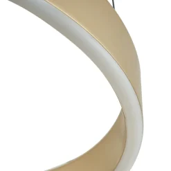 Lucande LED-hængelampe Tindra, Ø 40 cm, guld, dæmpbar