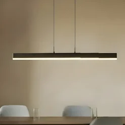 Lucande LED-hængelampe Torven, sort, CCT, udtrækkelig