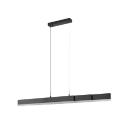 Lucande LED-hængelampe Torven, sort, CCT, udtrækkelig