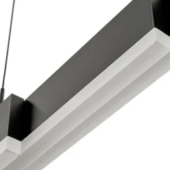 Lucande LED-hængelampe Torven, sort, CCT, udtrækkelig