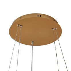 Lucande LED-hængelampe Yonam, Ø 60 cm, 2 lyskilder, guld, CCT