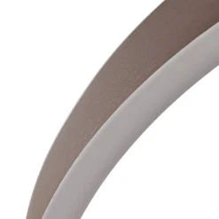 Lucande LED-hængelampe Yonam, Ø 60 cm, 1 lyskilde, brun, CCT