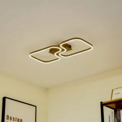 Lucande LED-loftlampe Amiya, 64 cm, sort, aluminium