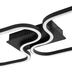 Lucande LED-loftlampe Amiya, 64 cm, sort, aluminium