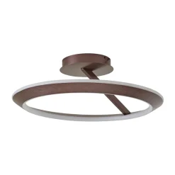 Lucande LED-loftlampe Eldra, kaffebrun, Ø 55 cm, CCT