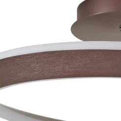 Lucande LED-loftlampe Eldra, kaffebrun, Ø 55 cm, CCT