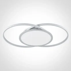 Lucande LED-loftlampe Senne, CCT, sølv, metal