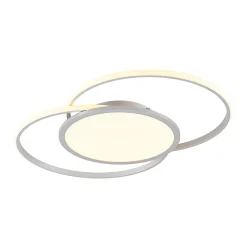 Lucande LED-loftlampe Senne, CCT, sølv, metal