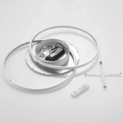 Lucande LED-loftlampe Senne, CCT, sølv, metal