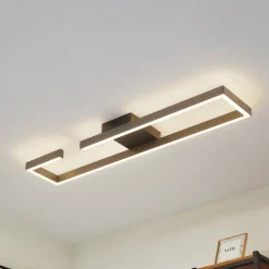 Lucande LED-loftlampe Yvor, 100 cm, sort, aluminium