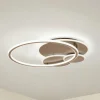 Lucande LED-loftslampe Circulo, kaffebrun, CCT, dæmpbar