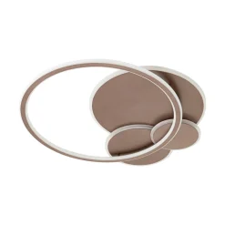 Lucande LED-loftslampe Circulo, kaffebrun, CCT, dæmpbar