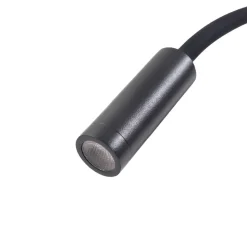 Lucande LED-læselampe Hetti, sort, metal, 14 cm høj