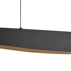 Lucande LED-pendellampe Clavit, sort, 140 cm, dæmpbar