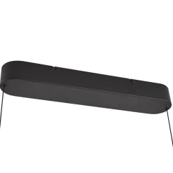 Lucande LED-pendellampe Clavit, sort, 140 cm, dæmpbar