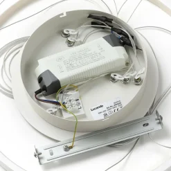 Lucande LED-pendellampe Ezana, hvid, metal, Ø 80 cm