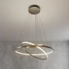 Lucande LED-pendellampe Ezana, nikkel, metal, Ø 80 cm