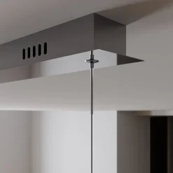 Lucande LED-pendellampe Hayley, 96 cm, 5 lyskilder, krom, glas