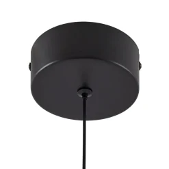 Lucande LED-pendellampe Hayley, sort, 1 lyskilde, glas