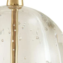 Lucande LED-pendellampe Hayley, 96 cm, 5 lyskilder, guld, glas