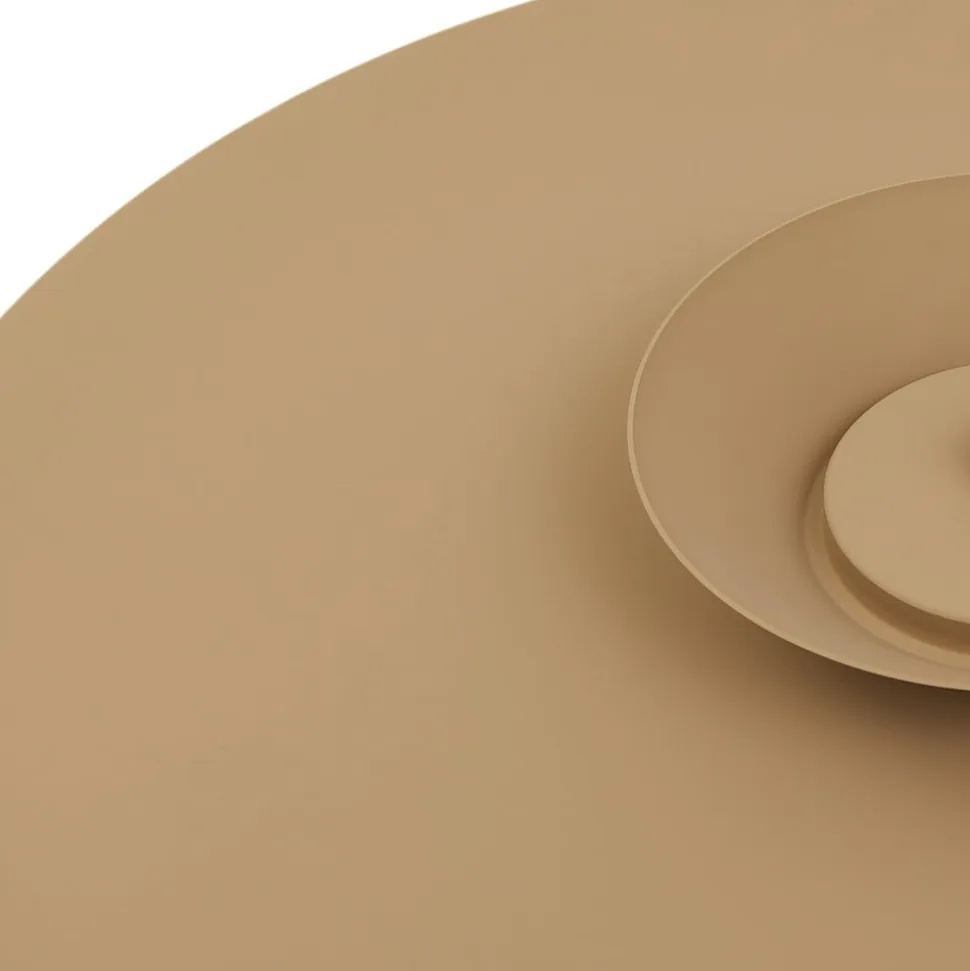 Lucande LED-pendellampe Livie, beige, aluminium, Ø 50 cm