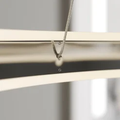 Lucande LED-pendellampe Lyani, Ø 60 cm, krom, dæmpbar